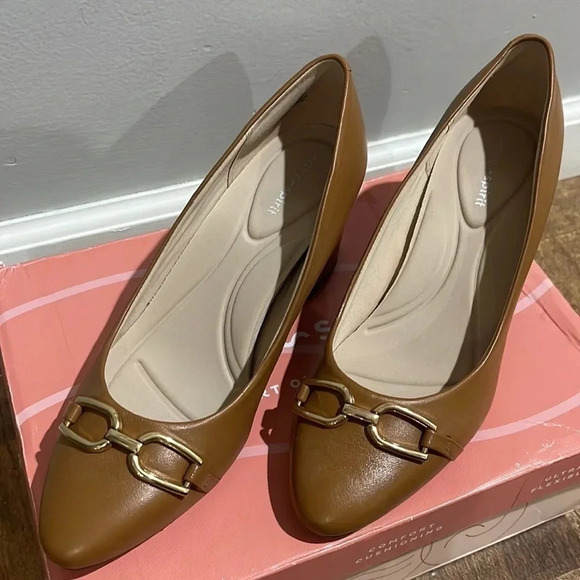 Easy Spirit Tan Brown Carlla Formal Cushion Heels 9W - Picture 2 of 9